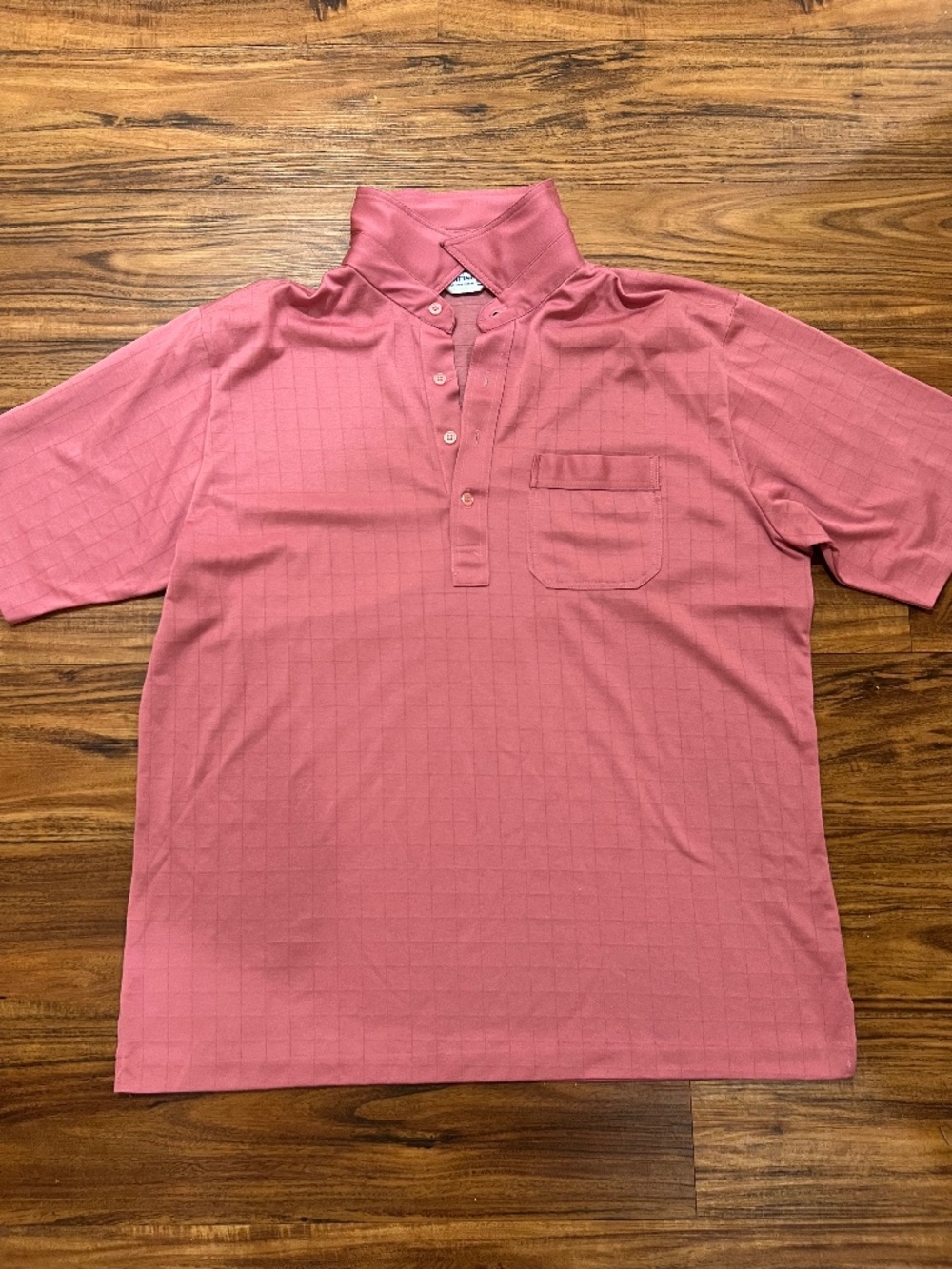 Vintage Sunrise Active Sportswear Pink Grid Pullover Golf Shirt XXL